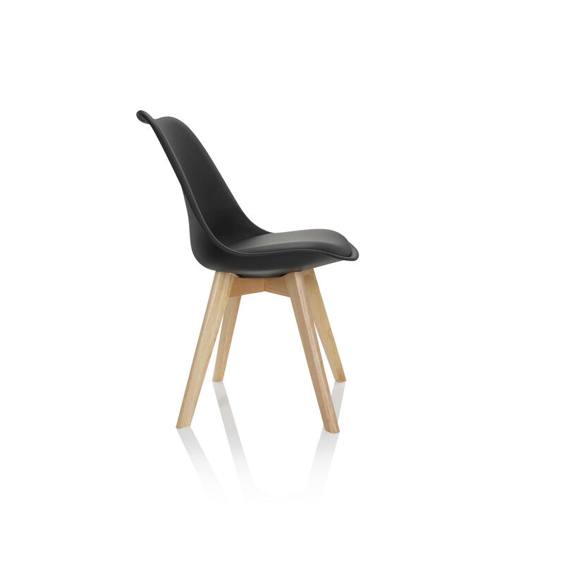 hjh OFFICE Besucherstuhl Schalenstuhl SCANDI Kunststoff schwarz 4er Pack Möbel - 4064323007159
