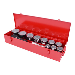 D-Ware KS Tools Steckschlüssel-Satz 1 Zoll 15-teilig Werkzeugset Chrom-Vanadium Stahl