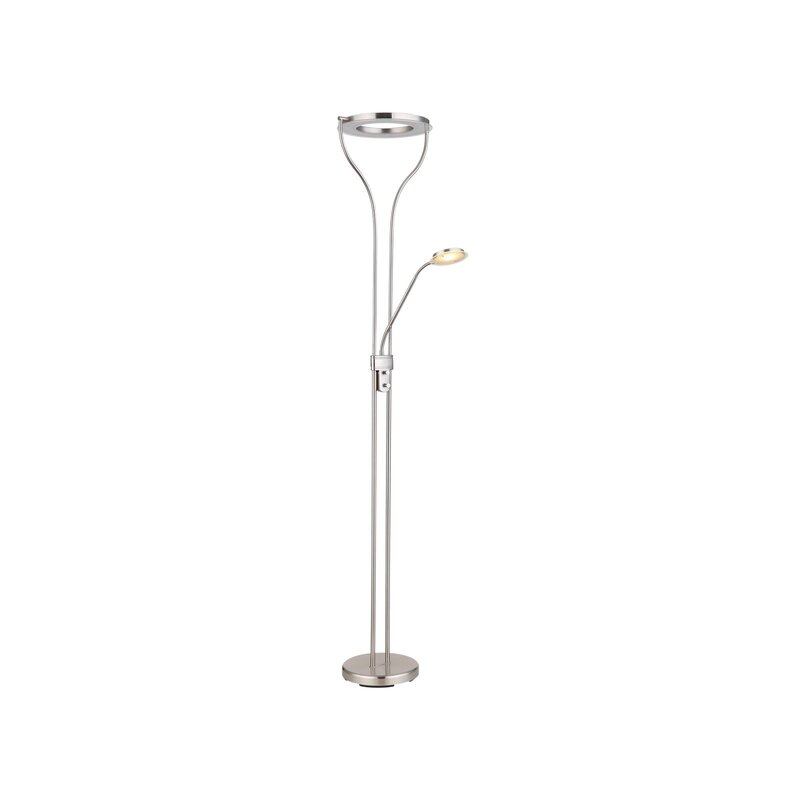 Globo LED-Stehlampe Ebro Stehleuchte Standlampe Höhe 194 cm nickelfarben 2-flg. - 9007371445202