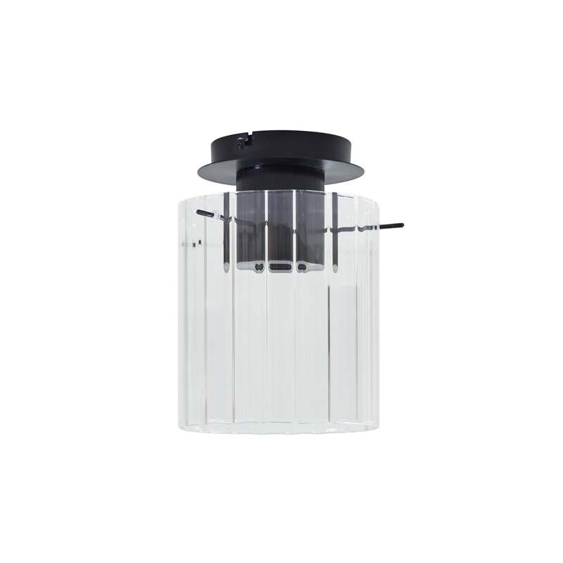 Lucande Deckenleuchte Eirian LED Lampe dimmbar schwarz Glas E27 Ø18cm 1-flammig - 4251911775761