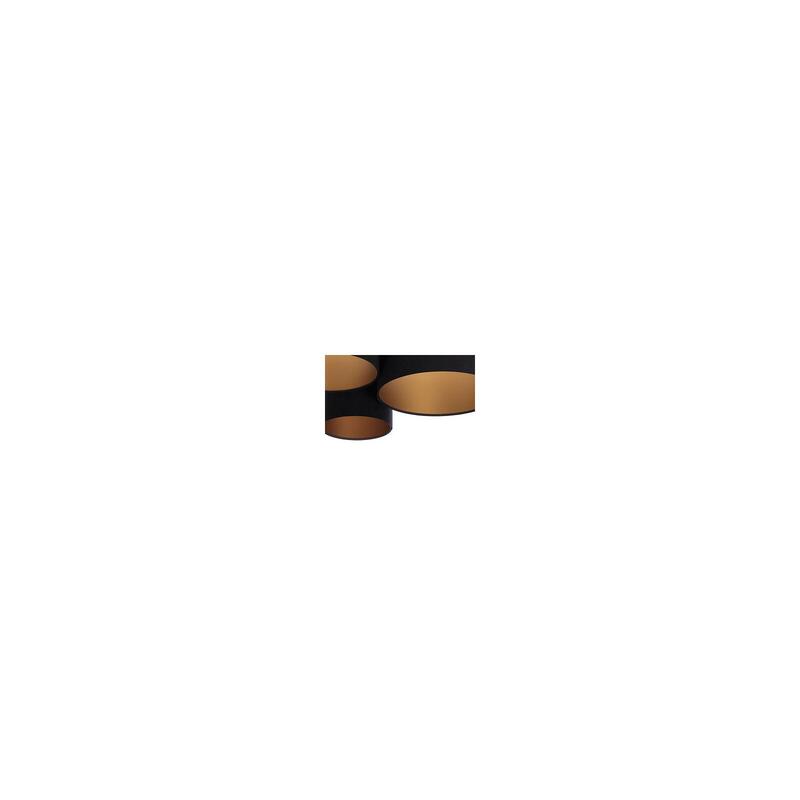 BPS Koncept Deckenlampe Deckenlampe Lampe Leuchte Velourschirm schwarzgold E27 - 5906742041880