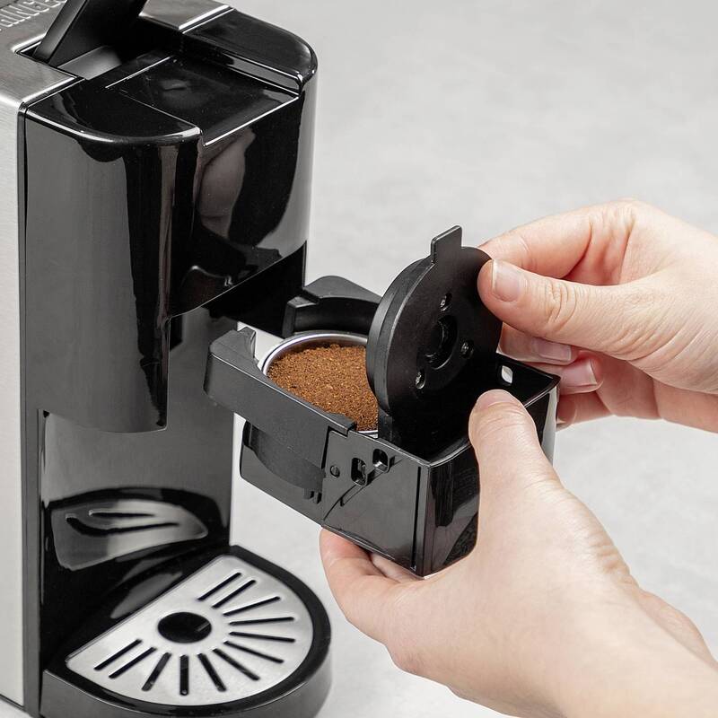 Princess Kapselmaschine Kaffeemaschine E.S.E. Pad kompatibel Schwarz Silber 0,8l - 8713016109262