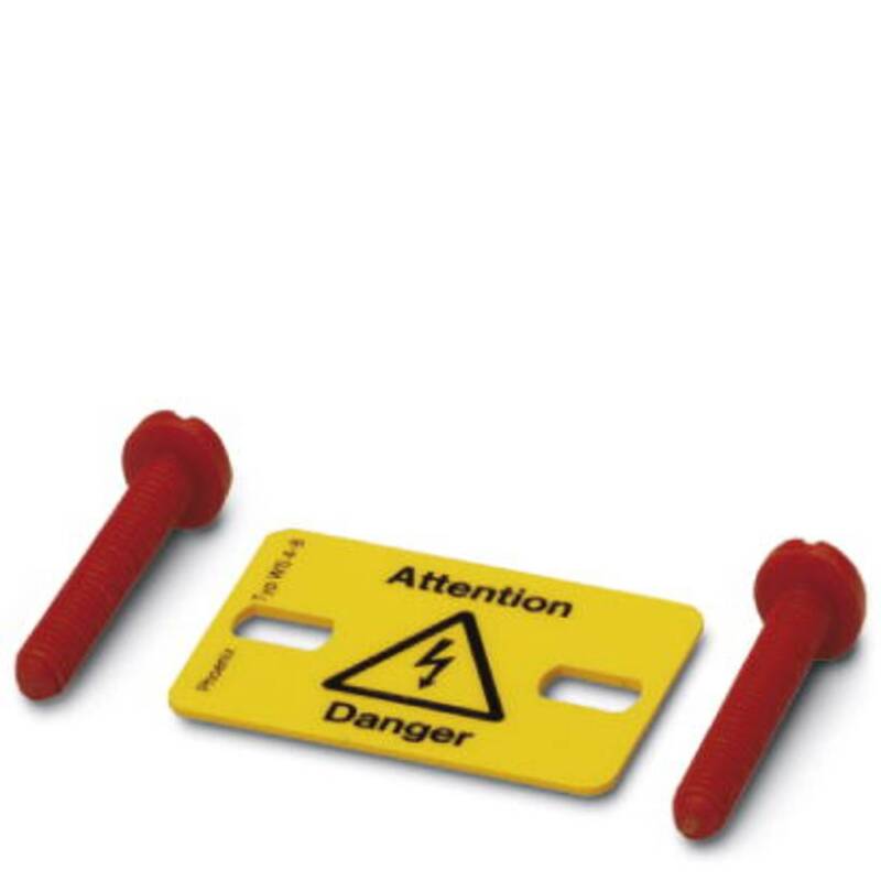 Phoenix Contact Warnschild Danger 4 Klemmen Raster 6 mm Kunststoff 10 St - 4017918011932