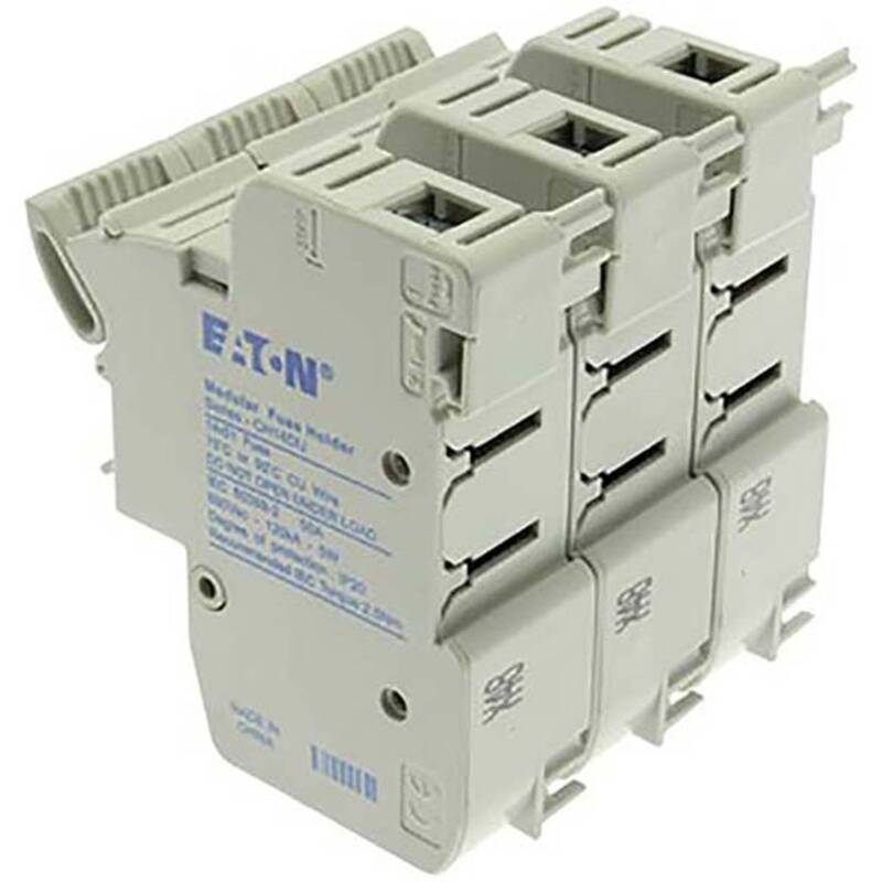 Eaton Sicherungshalter Fassung 3phasig DIN Schiene 50A Ersatz CH143B 2 Stück - 5027590326148