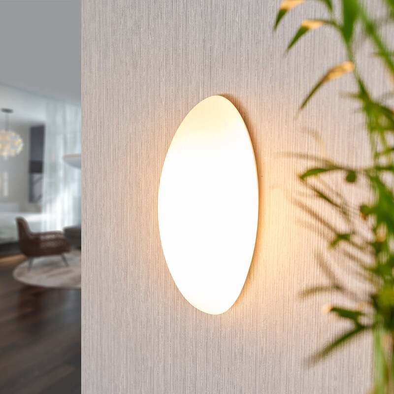 Lucande Wandleuchte Jemima LED Lampe dimmbar Wandlampe Glas weiß 24x12cm - 4251096548099