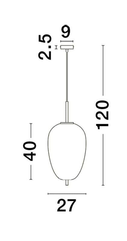 Nova Luce Pendelleuchte Hängeleuchte LATO E27 LED Gold Rauchig Dimmbar Glas 27cm - 5212017445513