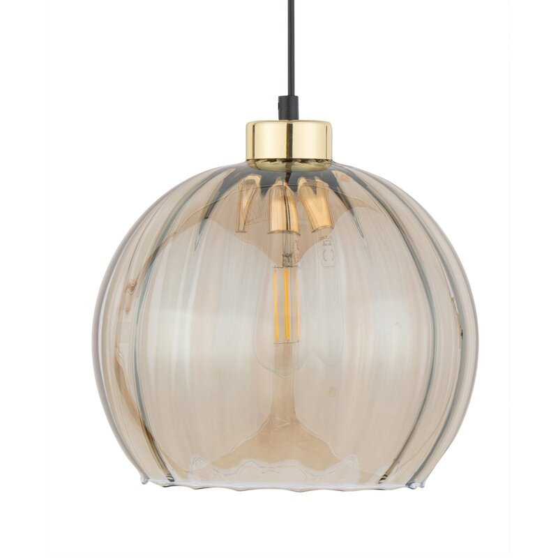 TK Lighting Hängeleuchte Pendelleuchte Lampe amber Glas einflammig Ø 25cm E27 - 5901780546366