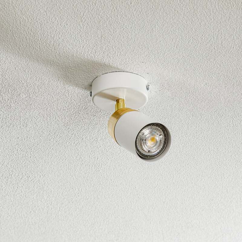 Reno Deckenspot Deckenstrahler Spot Lampe Leuchte weiß gold einflammig - 5907565951547