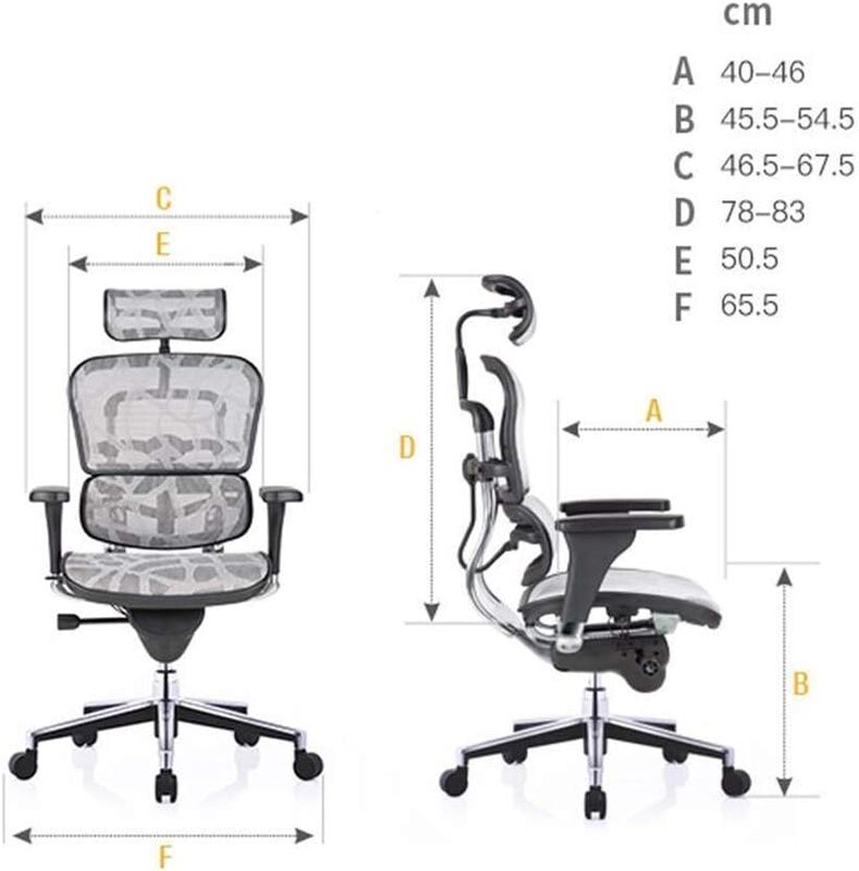 LIUCY Ergonomischer Bürostuhl Drehstuhl Schreibtischstuhl black SIEHE TEXT/FOTOS - 8390164845602