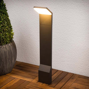 B-Ware Lucande Wegeleuchte Gartenleuchte Nevio LED Pollerleuchte anthrazit 60cm IP54