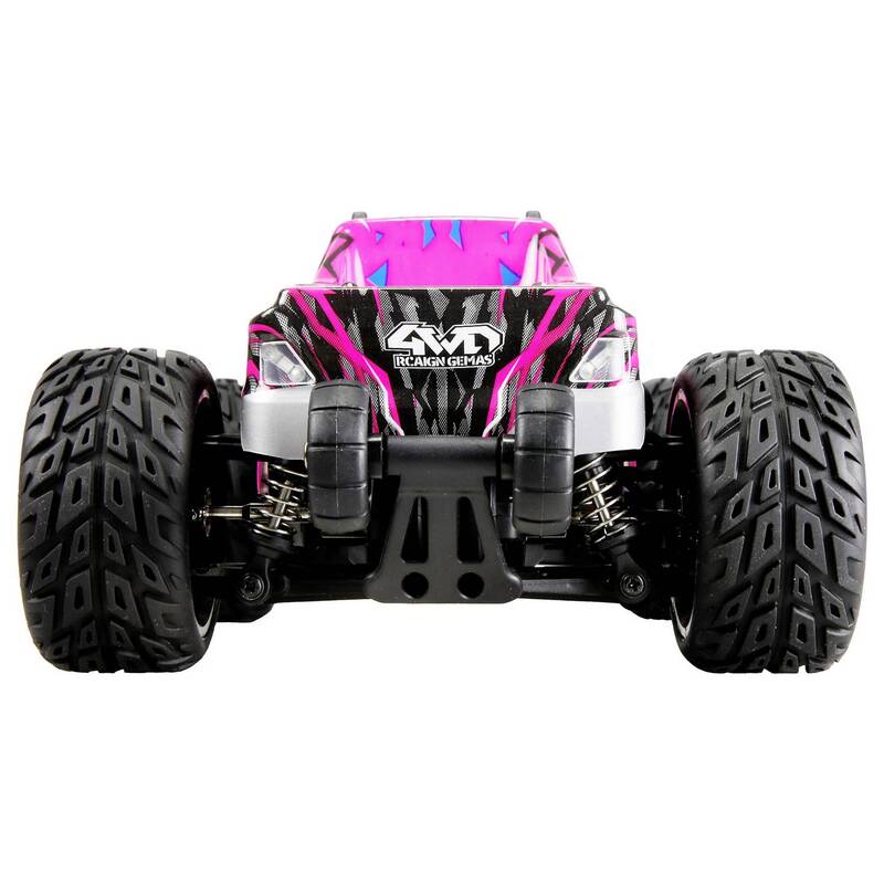 Amewi RC Einsteiger Modellauto MAX20 Monstertruck 1:20 Allradantrieb blau-pink - 4262500341106