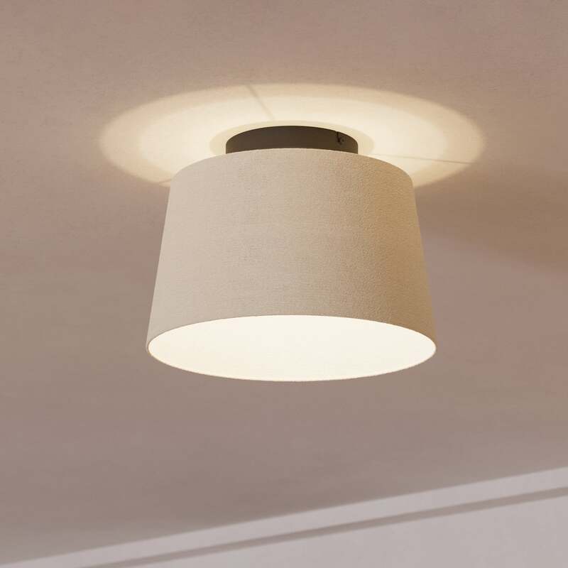 Eglo Deckenleuchte Lampe Stoff Weiß Textil Deckenlampe Strahler E27 LED Ø 35 cm - 9008606312764