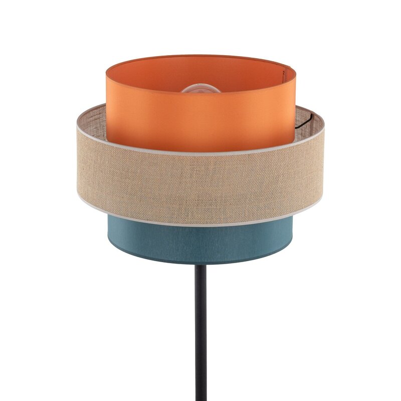 Stehleuchte Trio Juteschirm orange naturbraun petrol Stehlampe Lampe Leuchte266 - 5901780564520