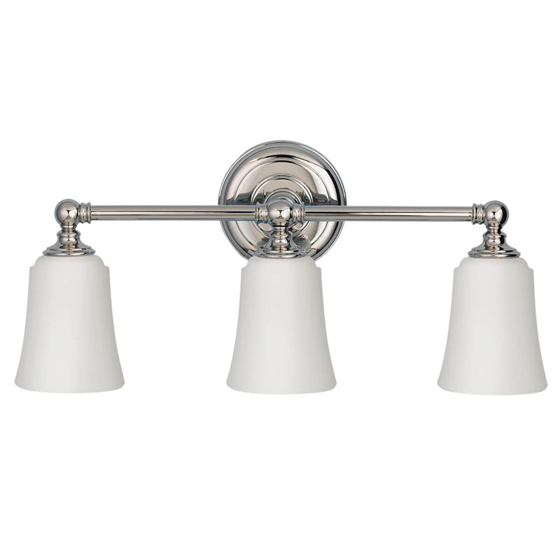 FEISS Badezimmer-Wandleuchte Badlampe Huguenot Lake chrom weiß 3-flammig G9 243 - 5024005224112