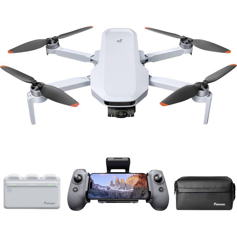 Potensic Quadrocopter ATOM 2 Fly More Combo Kameraflug 48MP Grau 32 Minuten - 6978392910532