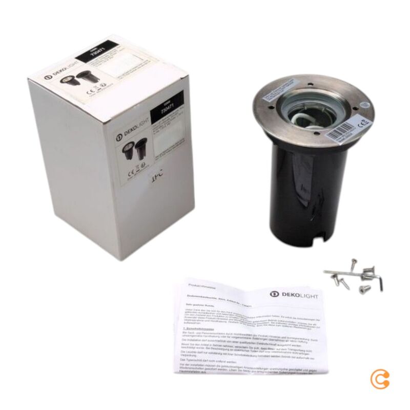 Deko Light Bodeneinbauleuchte GU10 LED 7W schwarz IP67 Gartenlampe Leuchte - 4042943163943