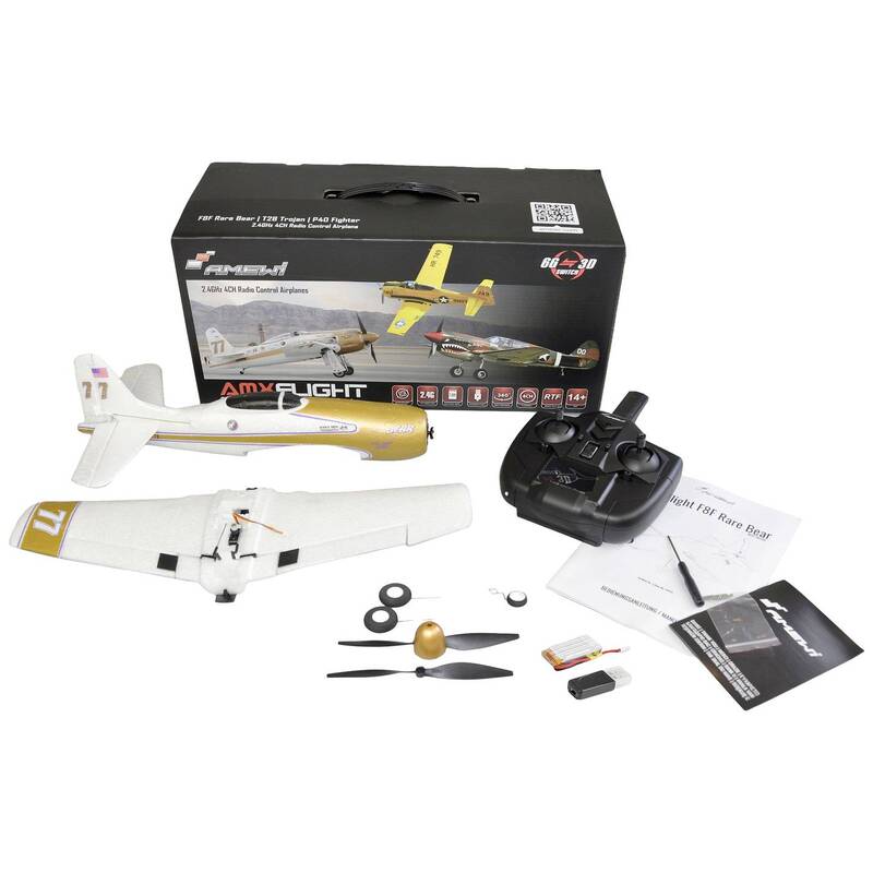 Amewi AMXFlight F8F Rare Bear RC Einsteiger Modellflugzeug Flugzeug Modell 383mm - 4260677956376
