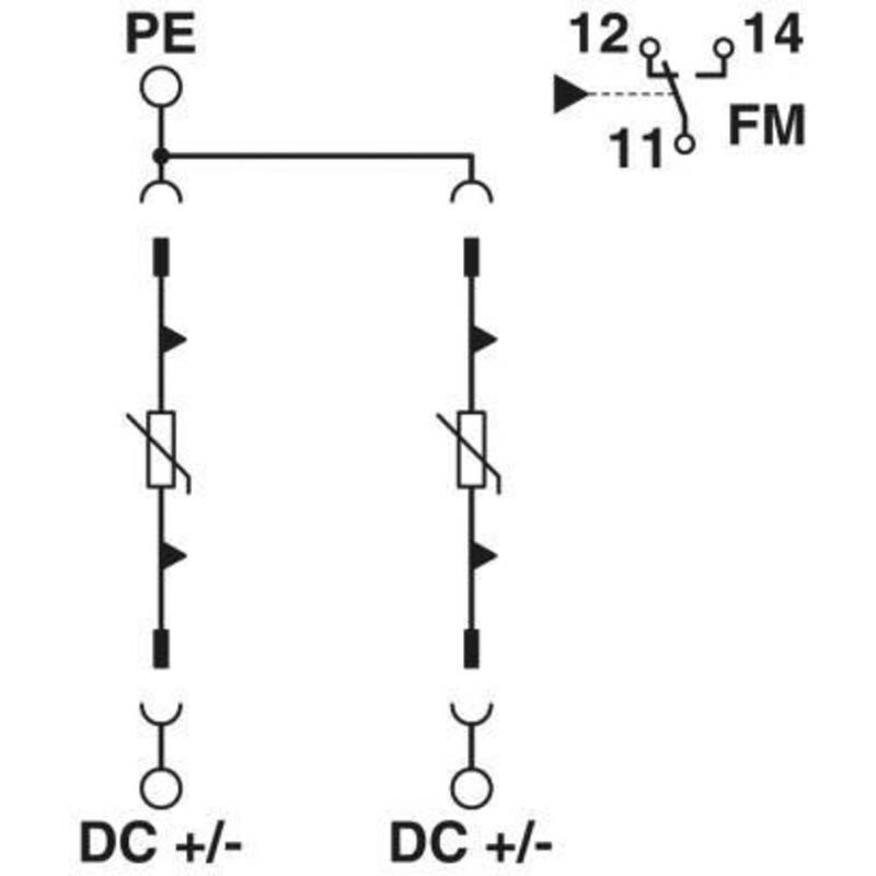 Phoenix Contact Überspannungsableiter VAL-SEC-T2-2+0-48DC-FM 20kA IP20 grau - 4055626244587