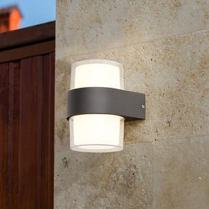 B-Ware Searchlight Wandleuchte Außenlampe LED Außenwandleuchte schwarz Leuchte Lampe