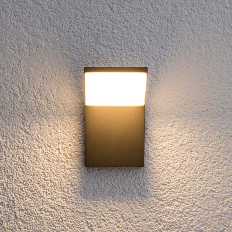 Lucande Außenwandleuchte Nevio LED Gartenleuchte anthrazit 3000K IP54 17cm - 6291106557053