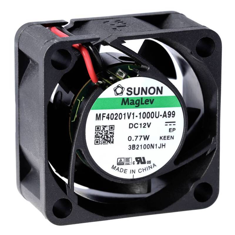 Sunon Axiallüfter Ventilator Schwarz 40x40x20mm 15.11m³/h Thermoplast 10 STÜCK - 4021087090759