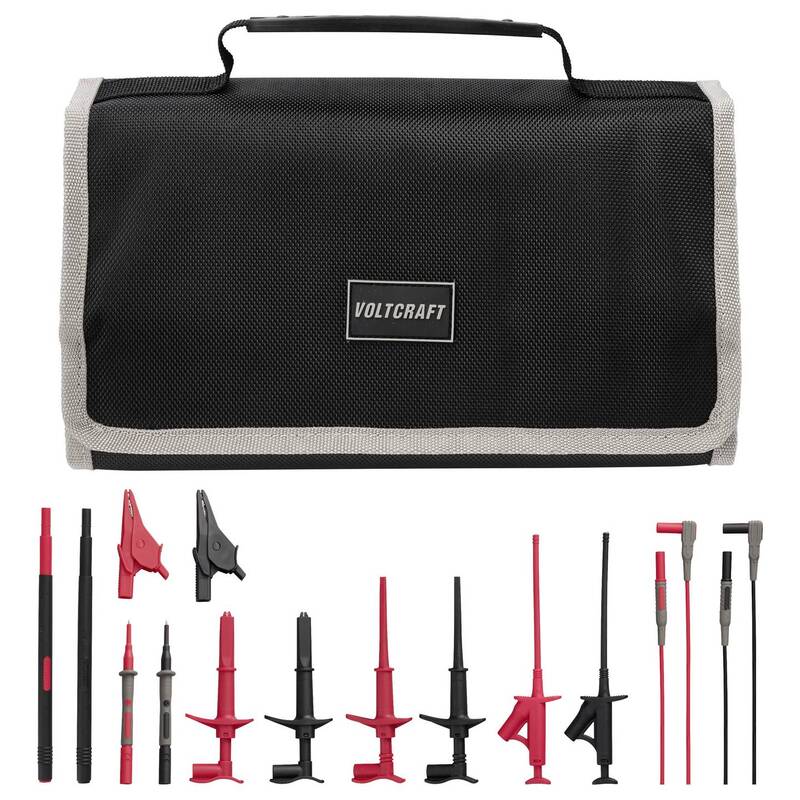 Voltcraft Messleitungs-Set MLSet-100 Krokoklemmen Prüfspitze 4mm 1,2m Rot - 4064161503592