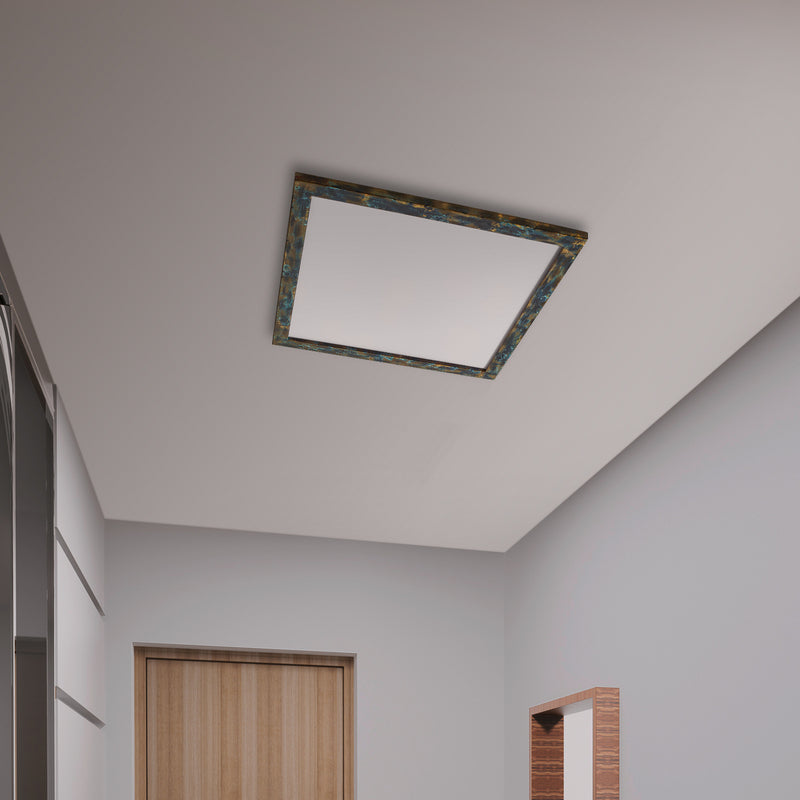 Quitani Deckenleuchte Lampe LED Panel Aurinor gold patiniert 68 cm quadratisch - 4251911769258