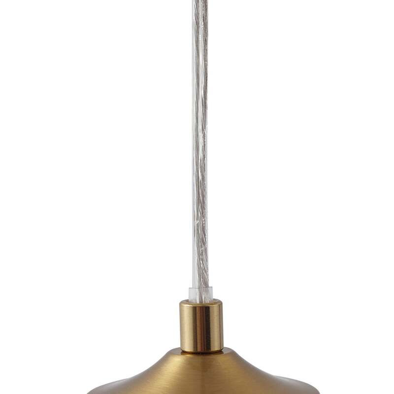 Lindby Hängelampe Piatra Ø45cm 5-flg amber/messing Glas dimmbar IP20 - 4251911796537