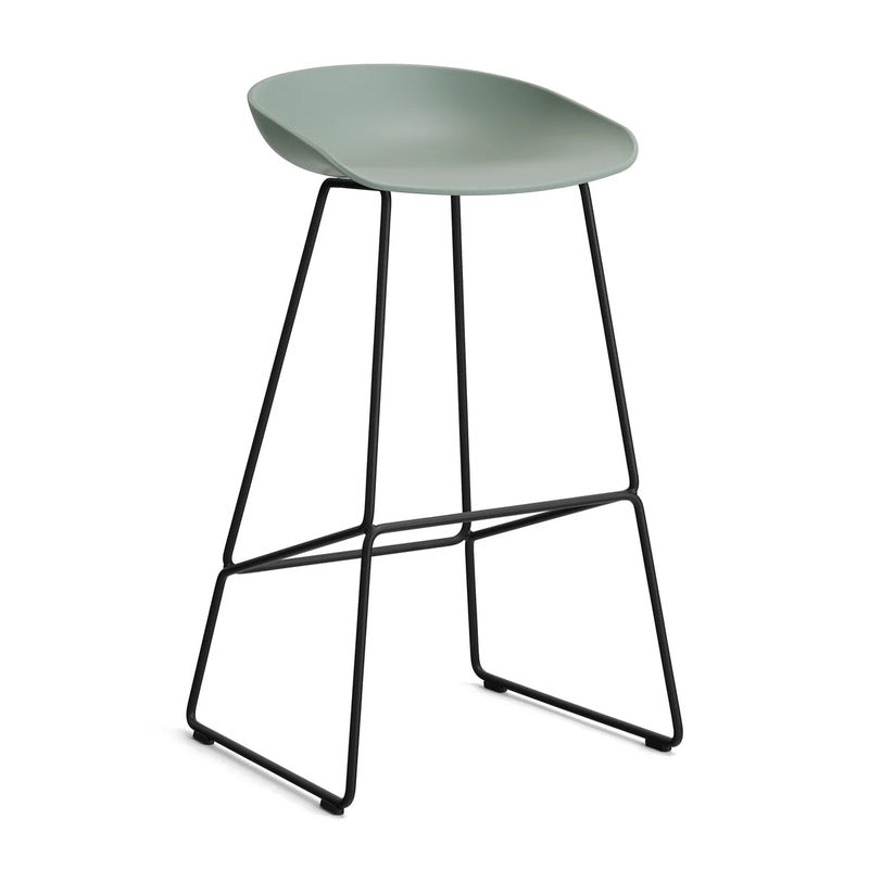 HAY Barhocker Hocker AAS 38 Kunststoff Sitzschale Stahlgestell grün - 5710441377696