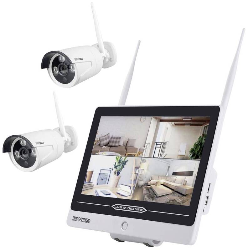 Inkovideo INKO-AL3003-2 WLAN IP-Überwachungskamera-Set 4-Kanal SIEHE TEXT/FOTO - 4260383611712