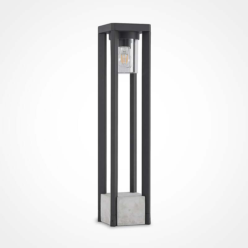 Lucande Wegeleuchte Kalisa LED Gartenleuchte dimmbar grau 70cm IP44 Aluminium - 4251911703351