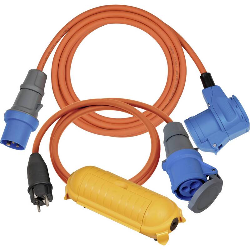 Brennenstuhl CEE Zubehör Camping Adapterleitung 230V IP44 H07RN-F 3polig orange - 4007123679348