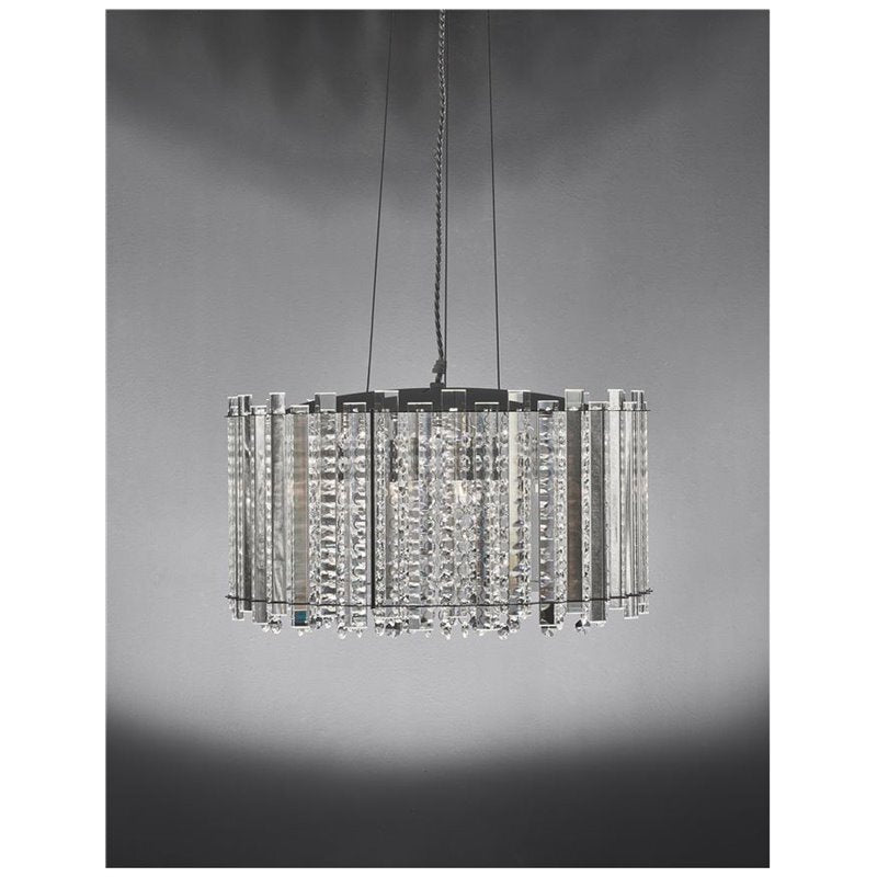 NOVA LUCE Pendelleuchte Hängelampe ELEMENT Chrom Kristall G9 LED SIEHE TEXT/FOTO - 5212017425577