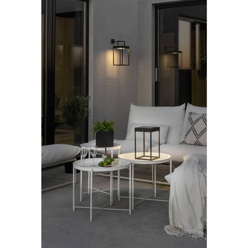 Konstsmide Solar-Dekoleuchte Portofino LED Wandleuchte warmweiß schwarz 3.7W - 7318307815757