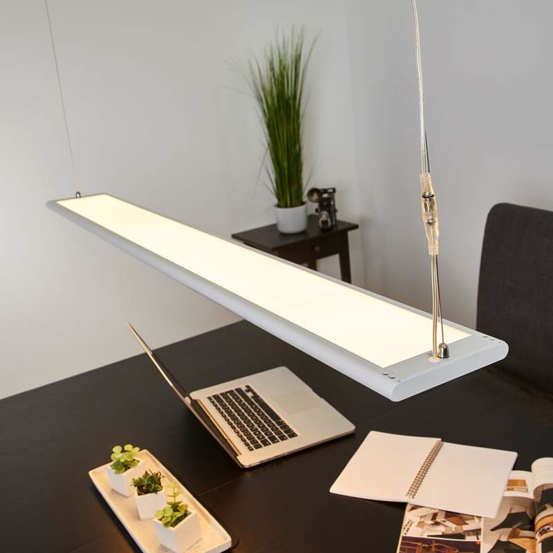 Arcchio Hängeleuchte LED Samu dimmbar Pendelleuchte Leuchte Büro weiß 120x15cm - 4251096531107