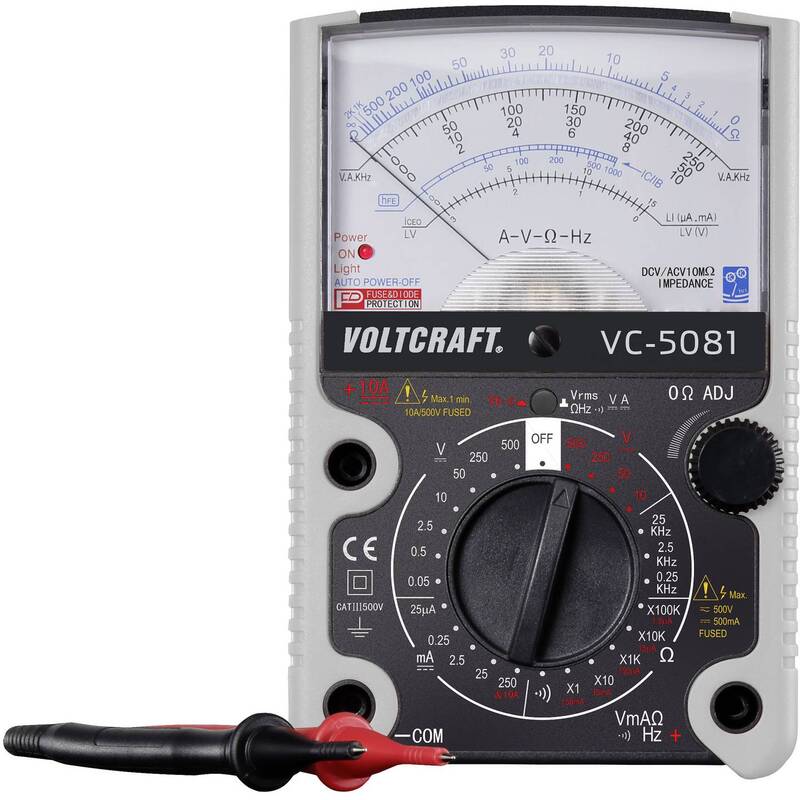 Voltcraft ANALOG-MULTIMETER VC-5081 Hand-Multimeter 500V AC/DC 10A 370g - 4016139187310