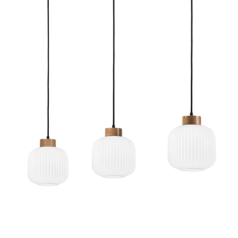 Harmony Hängelampe Pendelleuchte Opalglas Eichenholz L110cm 3flg SIEHE TEXT/F128 - 5907687453509