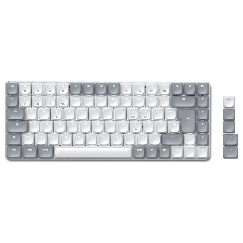 Satechi Tastatur Bluetooth SM1 Slim QWERTZ Grau Gaming Büro 75% Layout - 0810086361533
