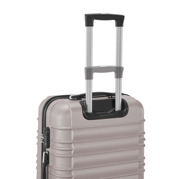 Hartschalen Kofferset Rom 3-teilig ABS-Kunststoff Koffer Set 360° Rollen creme - 4262437184975
