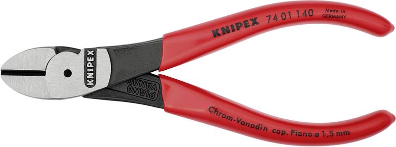 Knipex Kraft-Seitenschneider 74 01 140 140 mm Chrom-Vanadium gehärtet - 4003773039747