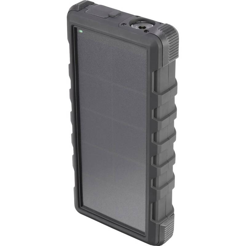 Voltcraft Solar-Powerbank 24000 mAh Akku Ladegerät USB schwarz 3 Ausgänge 6000 - 4053199521562
