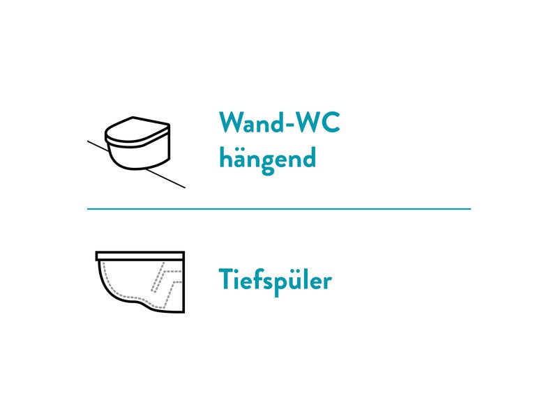 baliv Wand WC Kingston spülrandlos Keramik Toilette mit Absenkautomatik weiß - 4007874013392