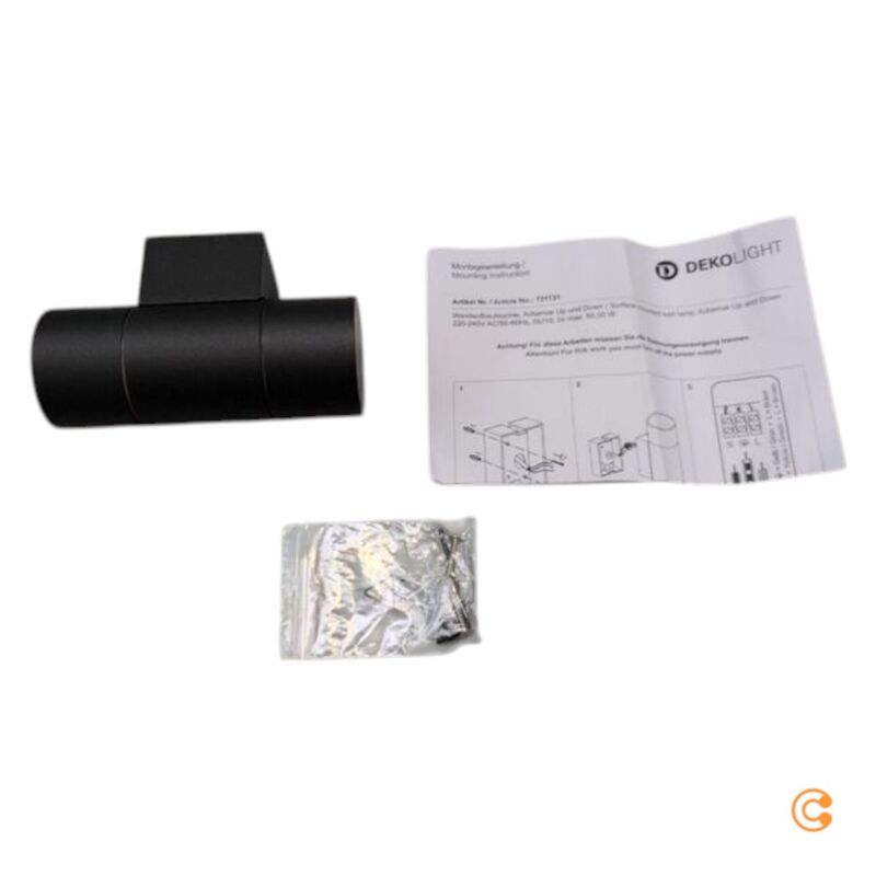 Deko Wandleuchte Achernar Up and Down GU10 LED Wandlampe schwarz IP65 158mm - 4042943163417