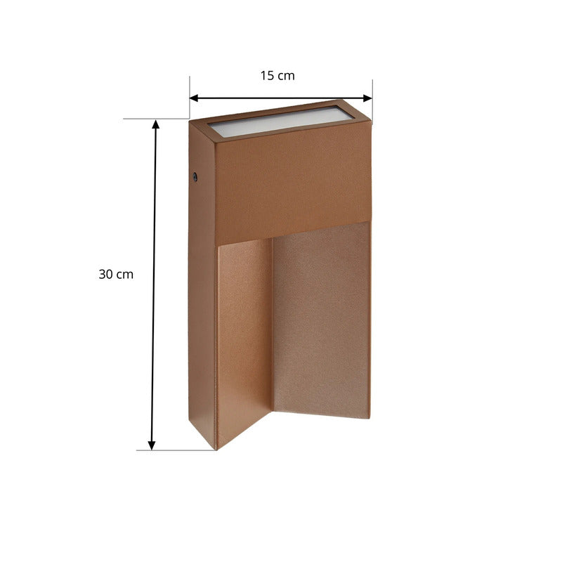 Lucande Außenwandleuchte Kaholo CCT LED Wandleuchte Lampe braun IP44 30x15cm - 4255830907685