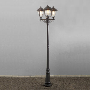 B-Ware Konstsmide Parma Mastleuchte Außenlampe Außenbeleuchtung 3-flammig Schwarz