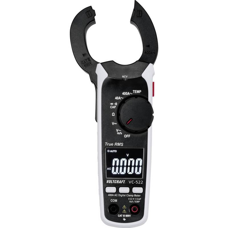Voltcraft Stromzange VC-522 digitale Messzange 4000 Counts CAT III 600 V Anzeige - 4053199547456