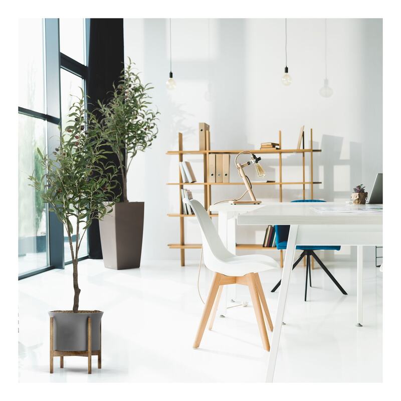 hjh OFFICE Kunstpflanze Kunstbaum OLIVE Kunststoff Zimmerpflanze Baum grün 120cm - 4064323017455