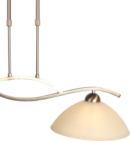 Steinhauer Pendelleuchte Hängeleuchte Anthea 2-flammig LED dimmbar bronze creme - 8712746180206