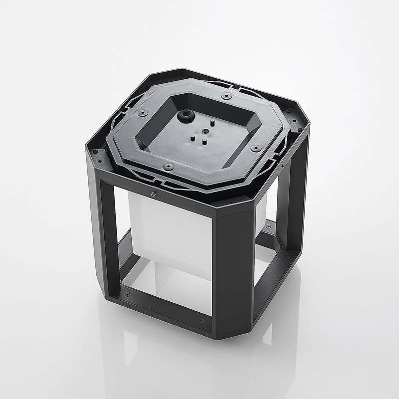 Lucande LED Sockelleuchte Gartenleuchte Serenella anthrazit 27cm IP65 995Lumen - 4251096583021