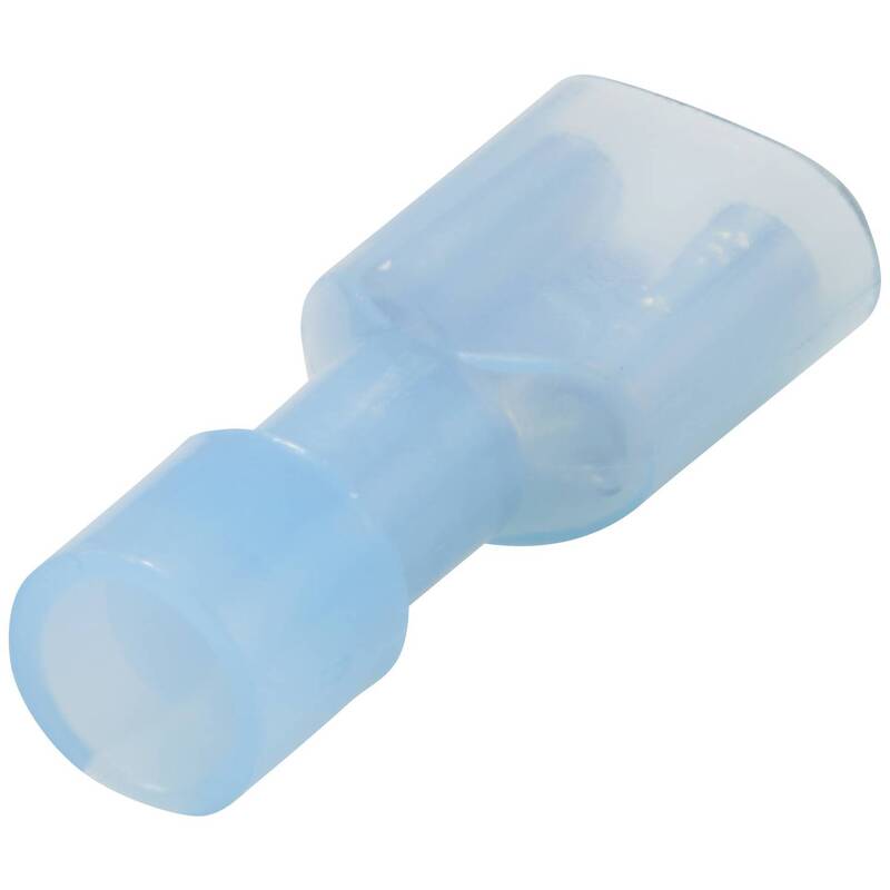TRU COMPONENTS Flachsteckhülse Steckverbinder 6.3mmx0.8mm Vollisoliert Blau 1St. - 4064161291956